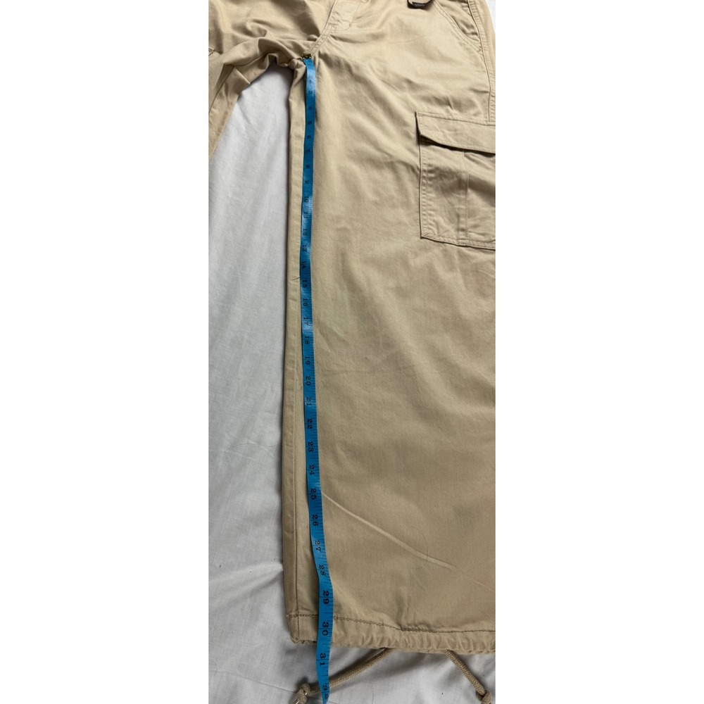 Levis 94 Baggy Cargos Tan Khaki Mid Rise Loose Fit Pants Womens 29x30 - Picture 15 of 16